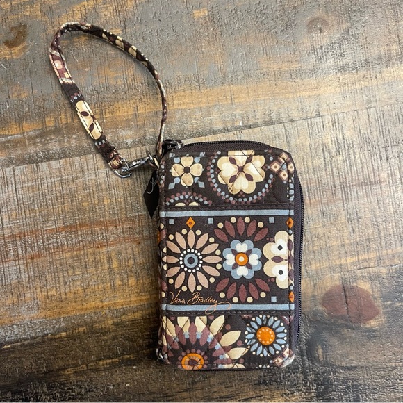 Vera Bradley brown Floral Wristlet wallet - Picture 1 of 4